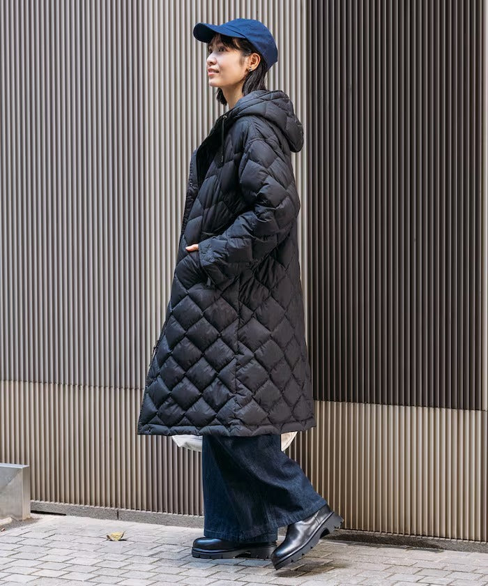 NANGA × FREAK'S STORE/女裝 絎縫連帽長版羽絨大衣外套(日本聯名限定)