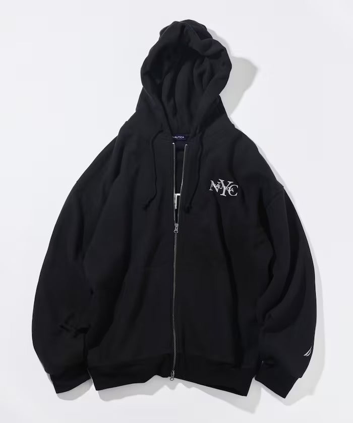 NAUTICA / NYC印花刺繡連帽拉鍊外套