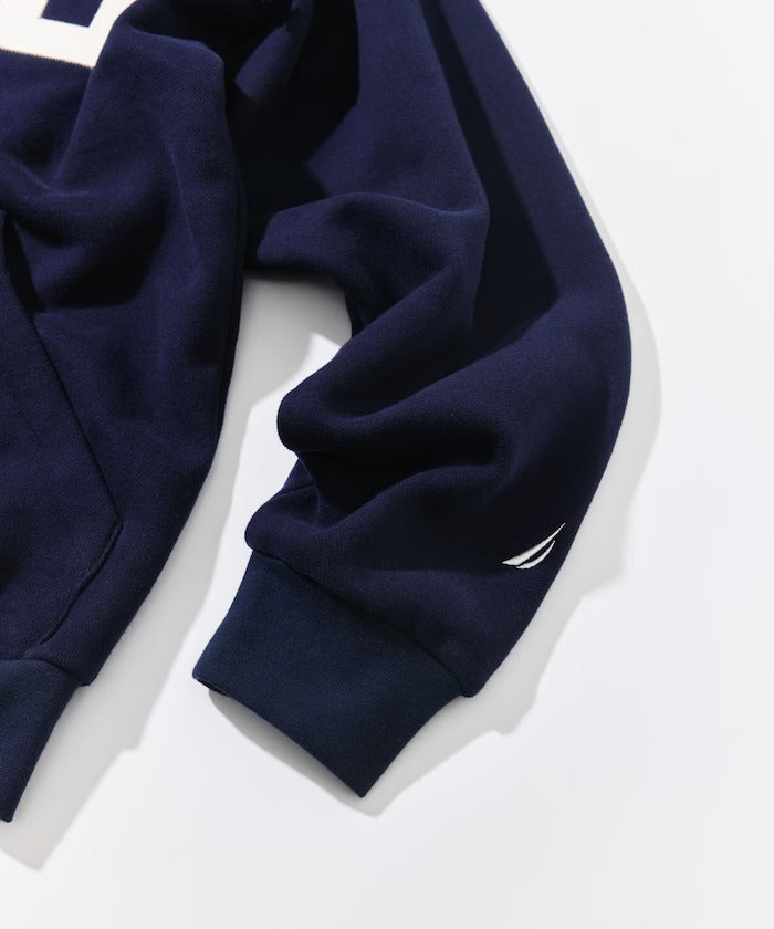 NAUTICA / 寬鬆刺繡貼布LOGO拉鍊 連帽外套