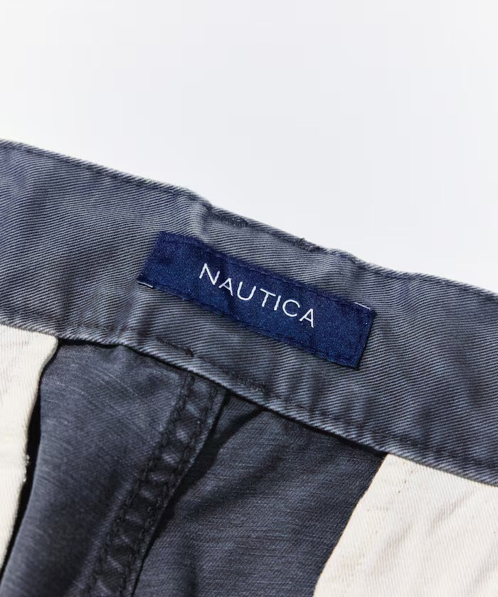 NAUTICA / 寬版水洗褪色雙膝工作褲