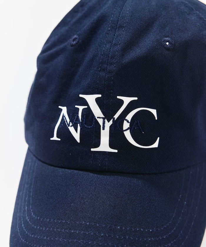 NAUTICA / NYC刺繡標誌斜紋棒球帽