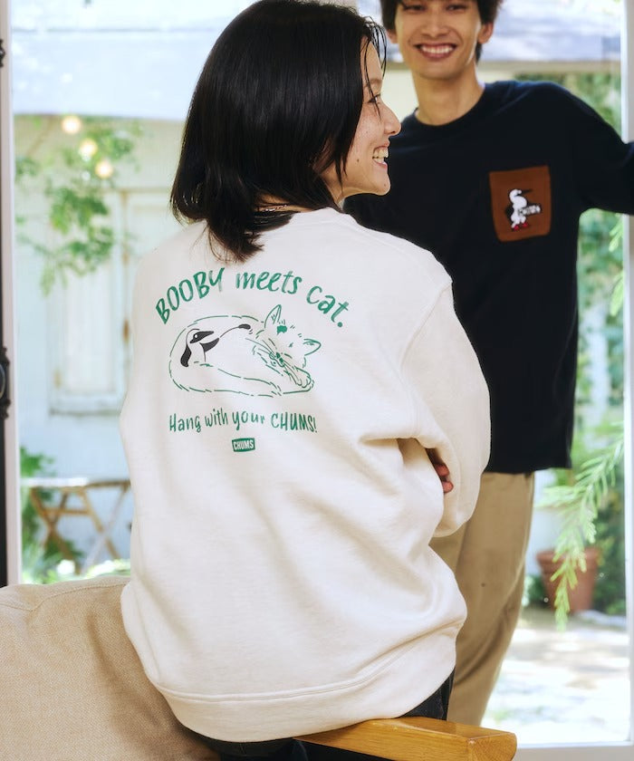 CHUMS × FREAK'S STORE/貓咪大嘴鳥圓領衫(日本聯名限定)