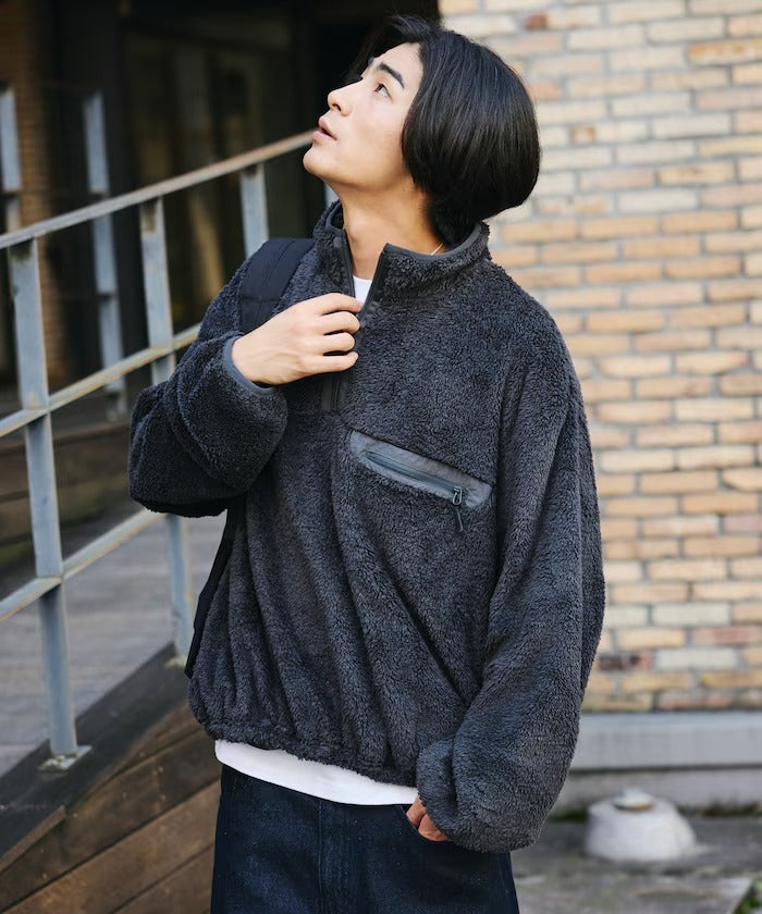 FREAK'S STORE/長毛刷毛半開襟衫