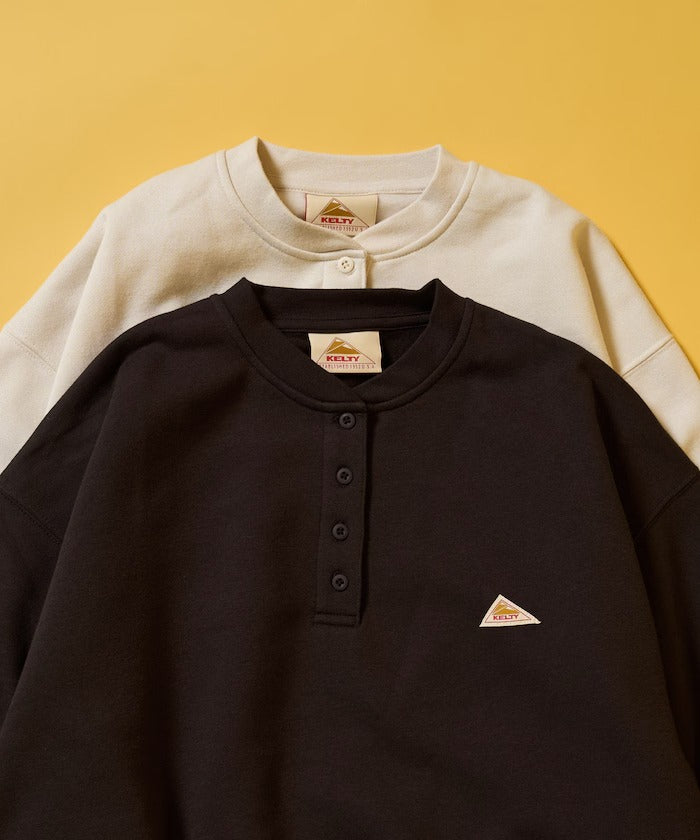 KELTY × FREAK'S STORE/女裝 亨利領 刷毛長袖T恤(日本聯名限定)
