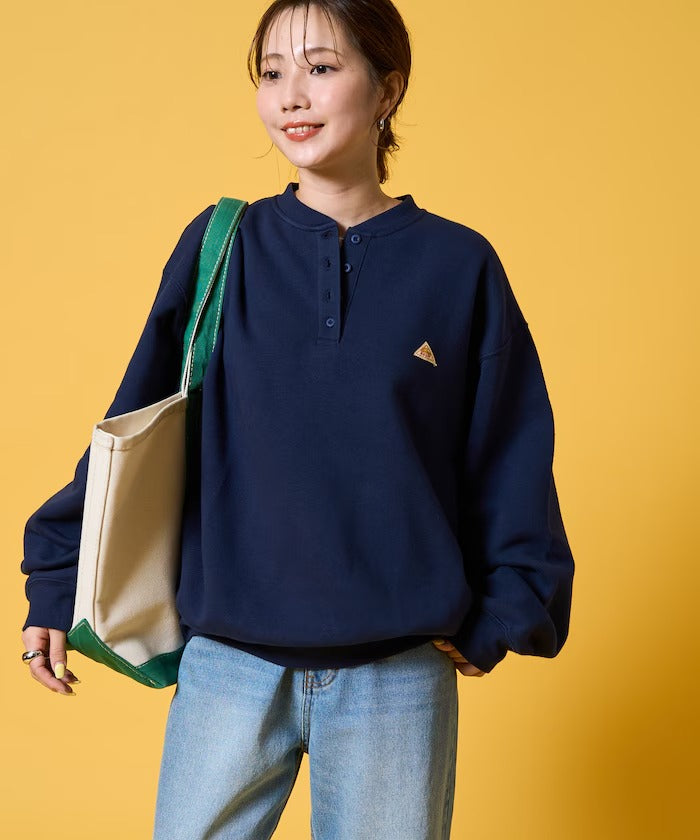 KELTY × FREAK'S STORE/女裝 亨利領 刷毛長袖T恤(日本聯名限定)