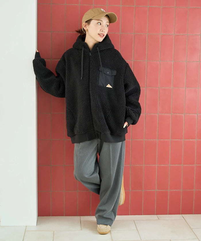 KELTY × FREAK'S STORE / 女裝 刷毛絨 連帽中長大衣外套(日本聯名限定)