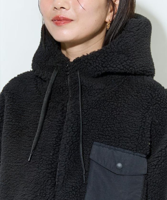 KELTY × FREAK'S STORE / 女裝 刷毛絨 連帽中長大衣外套(日本聯名限定)