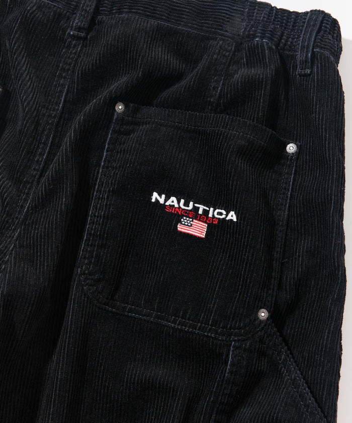 NAUTICA / 寬版弧形旗標雙膝 燈芯絨 畫家褲