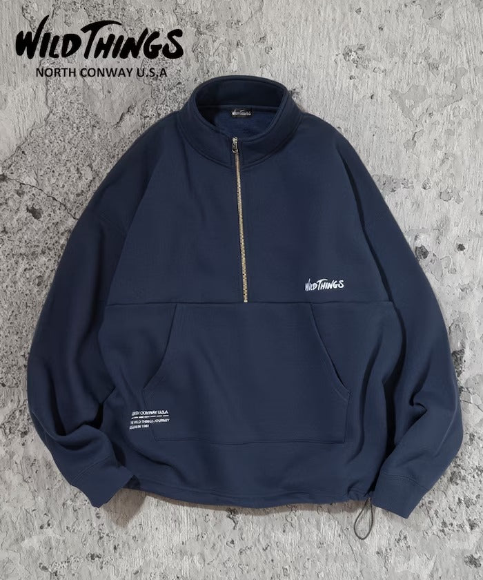 WILD THINGS × FREAK'S STORE / 小標 半拉鍊開襟衫(日本聯名限定)
