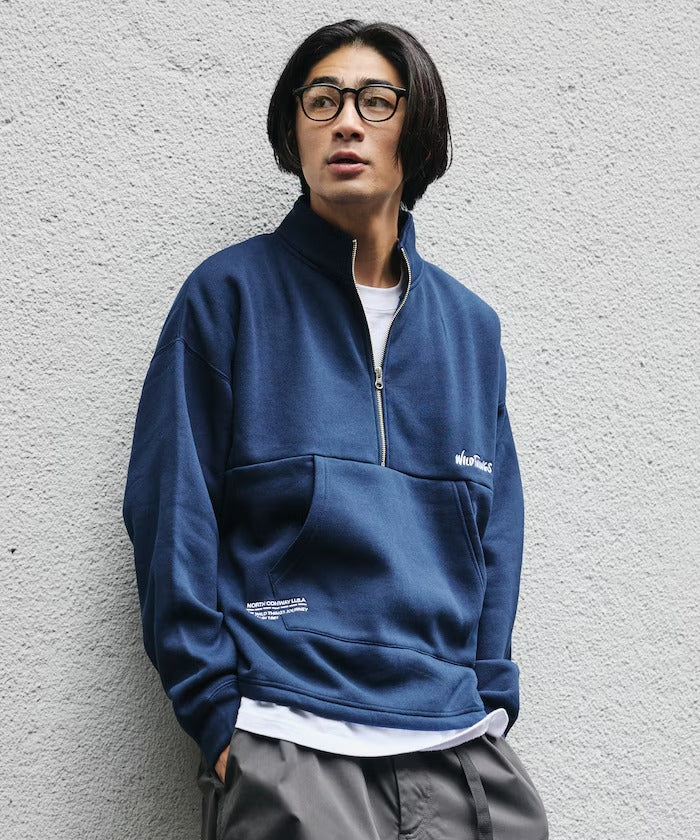 WILD THINGS × FREAK'S STORE / 小標 半拉鍊開襟衫(日本聯名限定)