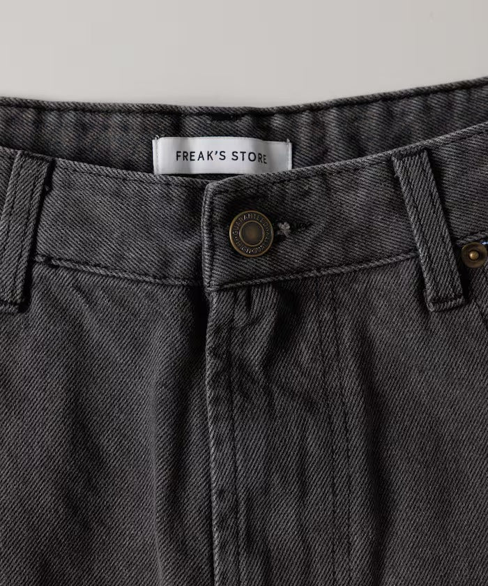 FREAK'S STORE / 寬鬆仿舊弧形牛仔褲