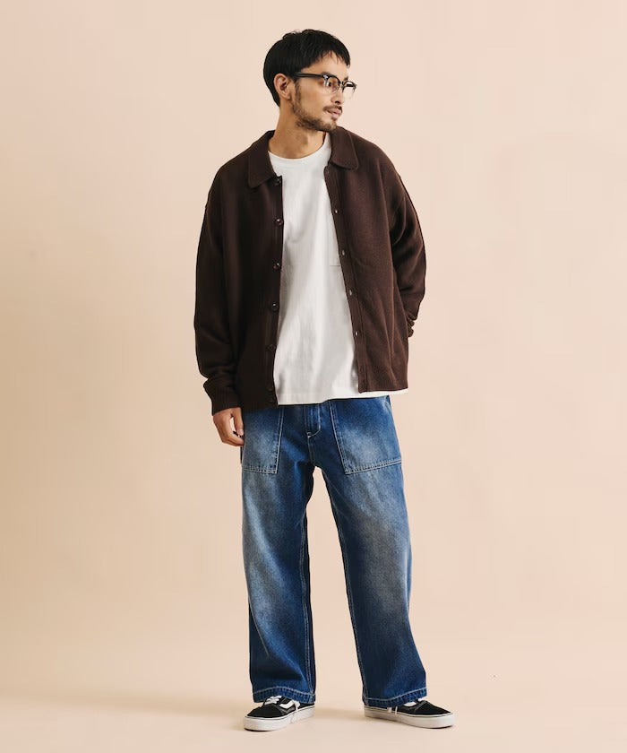 RED KAP × FREAK'S STORE / 粗針羅紋襯衫領針織外套(日本聯名限定)