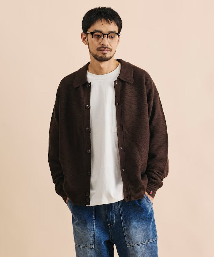 RED KAP × FREAK'S STORE / 粗針羅紋襯衫領針織外套(日本聯名限定)