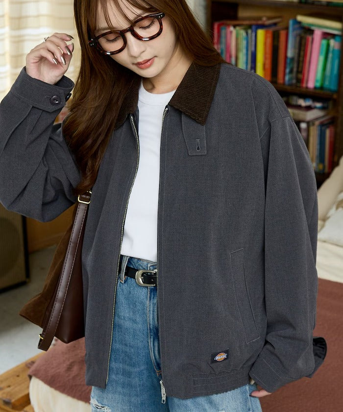 Dickies / 燈芯絨領拉鍊工作外套(日本聯名限定)