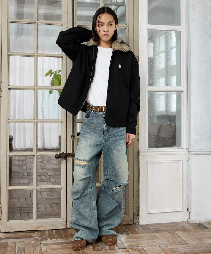 U.S. POLO ASSN. × PUBLUX / 2WAY 可拆 拉鍊外套(日本聯名限定)
