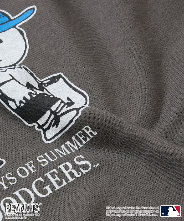 PEANUTS × MLB × FREAK'S STORE / 道奇隊背印大廓形 圓領衫(日本聯名限定)