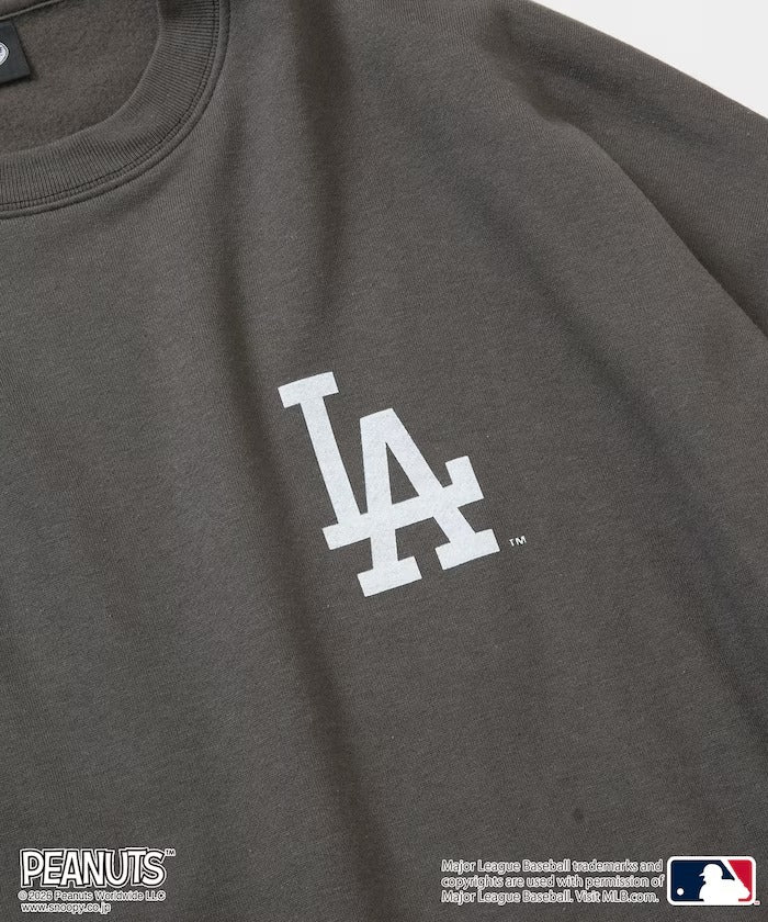 PEANUTS × MLB × FREAK'S STORE / 道奇隊背印大廓形 圓領衫(日本聯名限定)