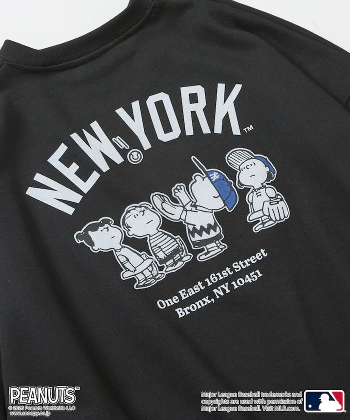 PEANUTS × MLB × FREAK'S STORE / 洋基隊背印大廓形 圓領衫(日本聯名限定)