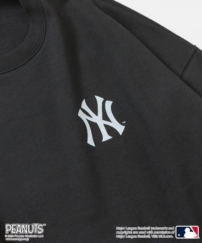 PEANUTS × MLB × FREAK'S STORE / 洋基隊背印大廓形 圓領衫(日本聯名限定)