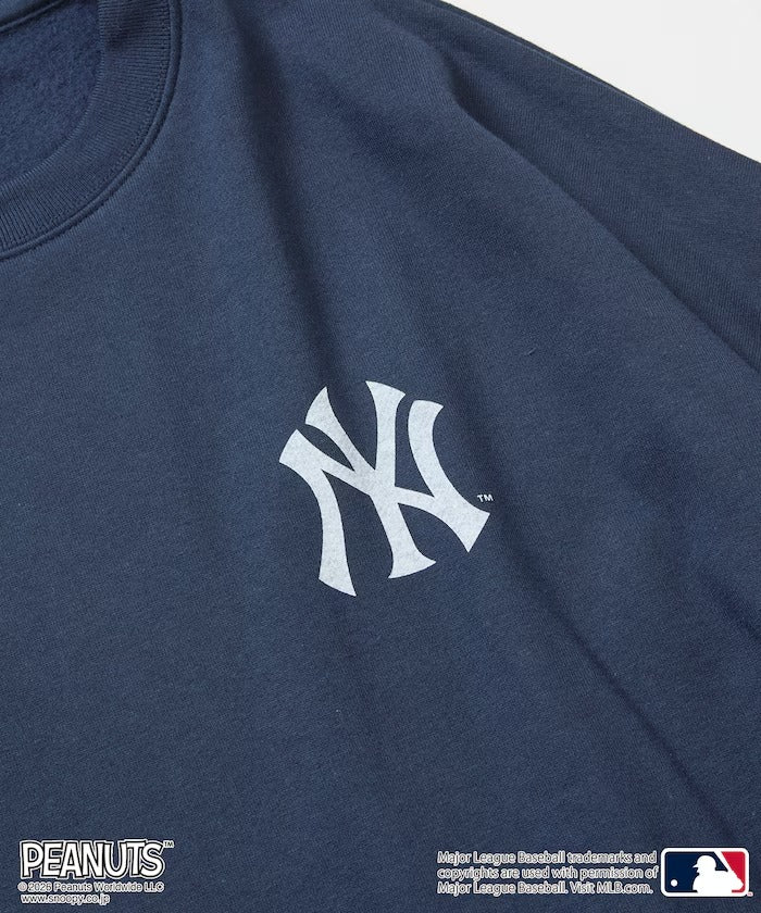 PEANUTS × MLB × FREAK'S STORE / 洋基隊背印大廓形 圓領衫(日本聯名限定)