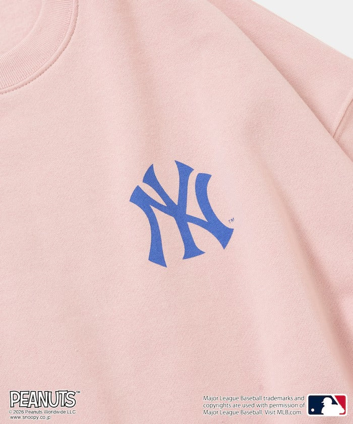PEANUTS × MLB × FREAK'S STORE / 洋基隊背印大廓形 圓領衫(日本聯名限定)