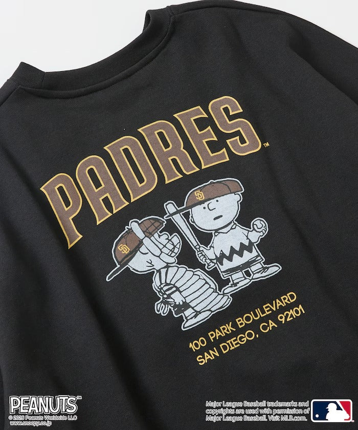 PEANUTS × MLB × FREAK'S STORE / 教士隊背印大廓形 圓領衫(日本聯名限定)