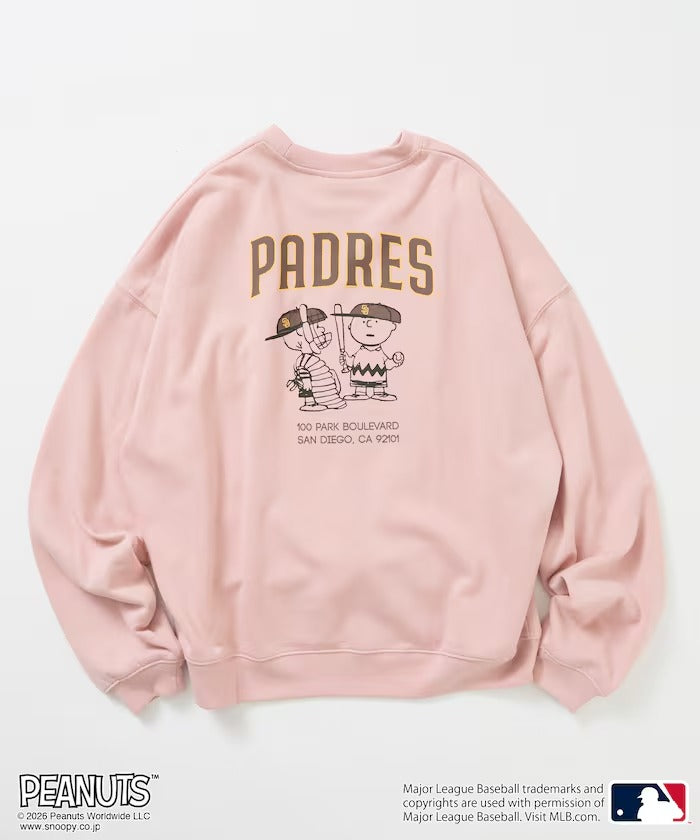 PEANUTS × MLB × FREAK'S STORE / 教士隊背印大廓形 圓領衫(日本聯名限定)