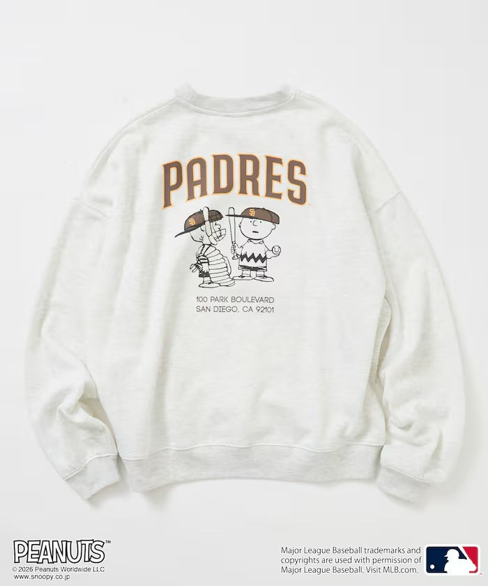 PEANUTS × MLB × FREAK'S STORE / 教士隊背印大廓形 圓領衫(日本聯名限定)