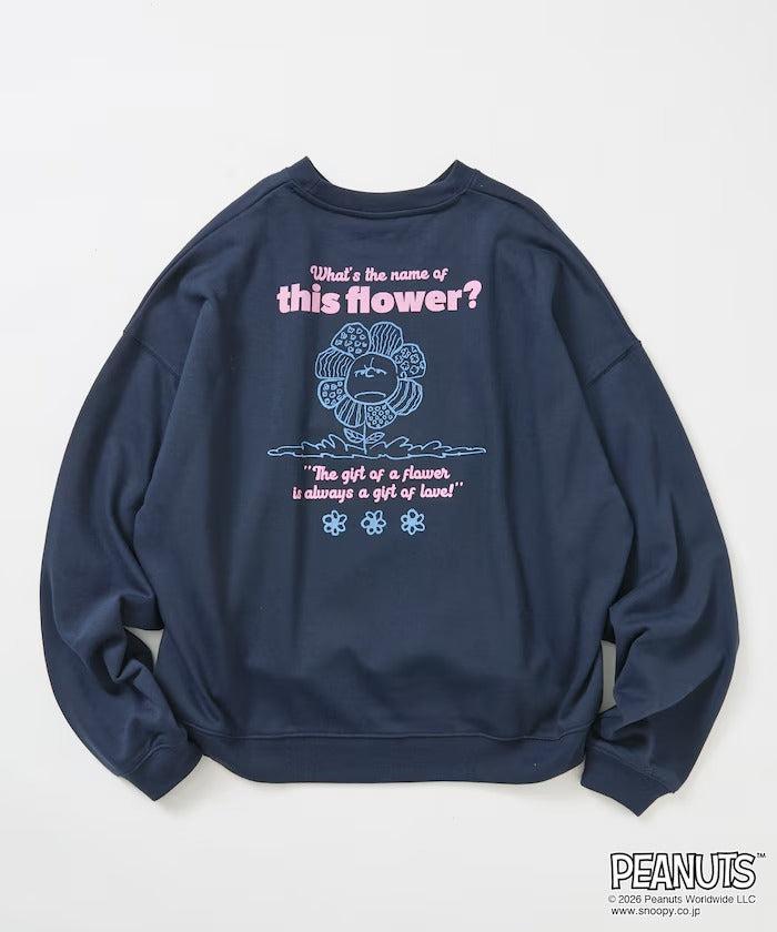 PEANUTS × FREAK'S STORE / 花朵印花大廓形 圓領衫(日本聯名限定)