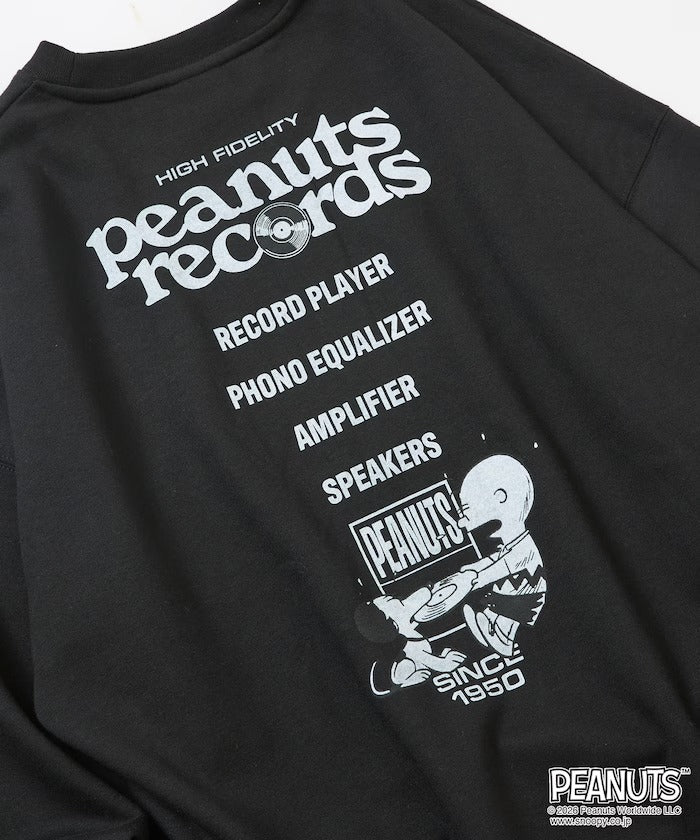 PEANUTS × FREAK'S STORE / 唱片印花大廓形 圓領衫(日本聯名限定)