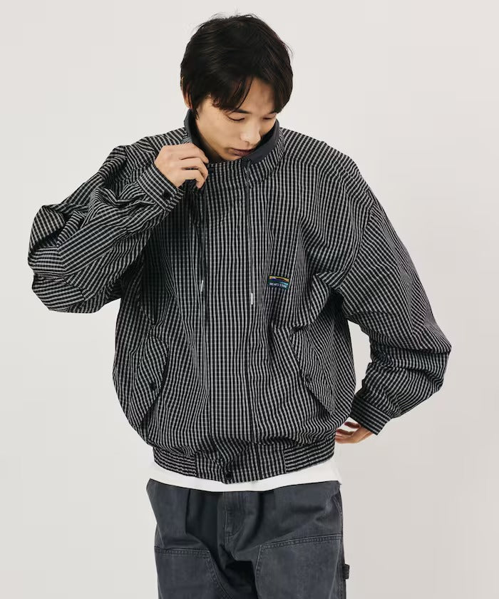 FREAK'S STORE / 格紋配色立領外套