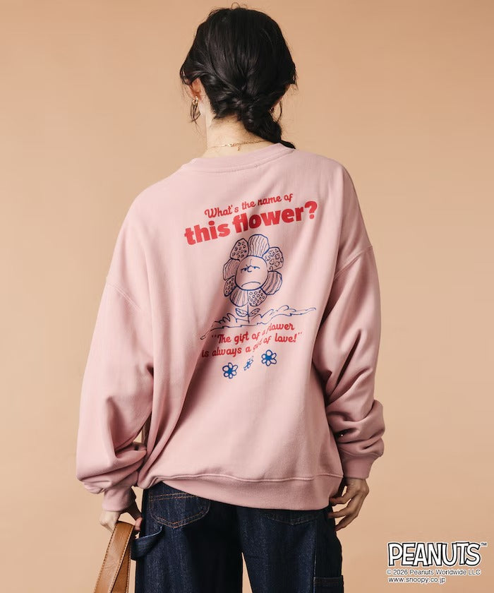 PEANUTS × FREAK'S STORE / 花朵印花大廓形 圓領衫(日本聯名限定)