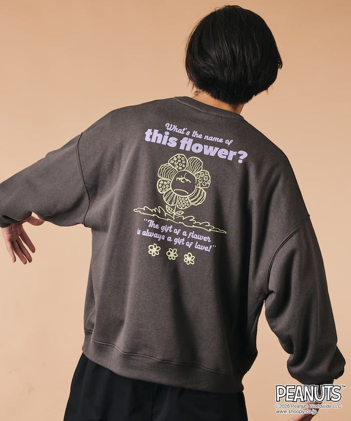 PEANUTS × FREAK'S STORE / 花朵印花大廓形 圓領衫(日本聯名限定)