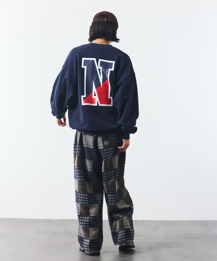 NAUTICA / 寬鬆學院LOGO 圓領衫