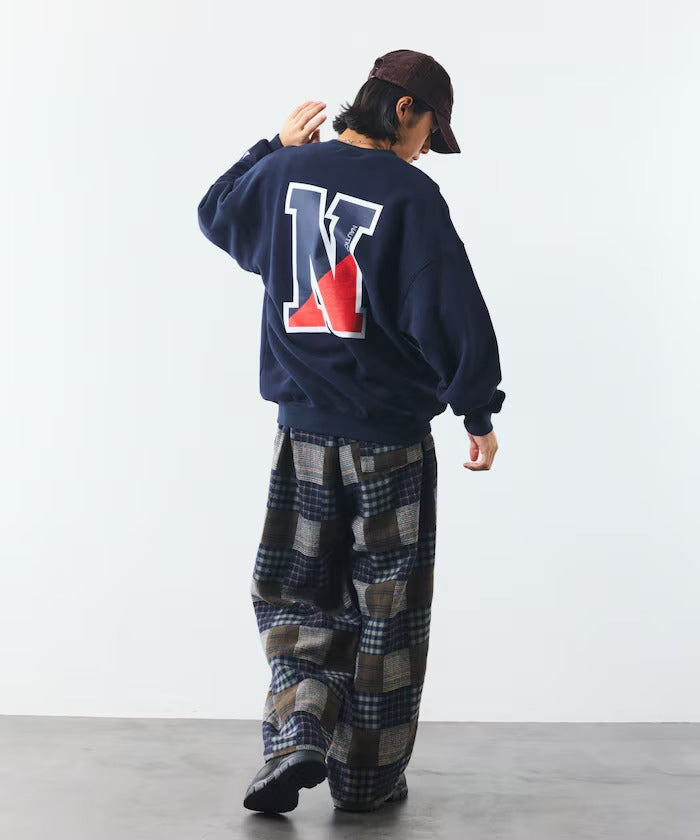 NAUTICA / 寬鬆學院LOGO 圓領衫
