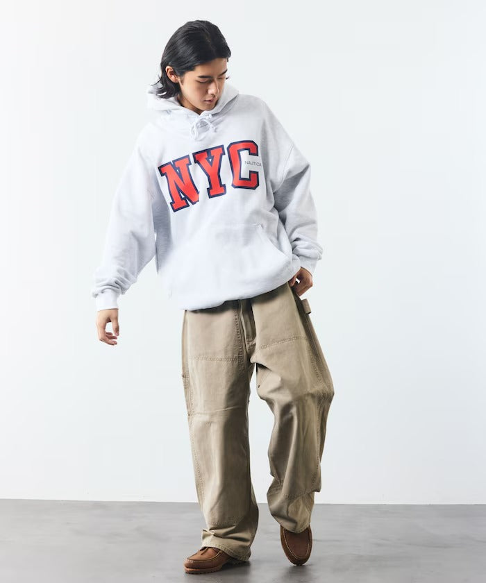 NAUTICA / 寬鬆學院LOGO 連帽衫