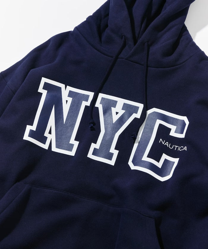 NAUTICA / 寬鬆學院LOGO 連帽衫