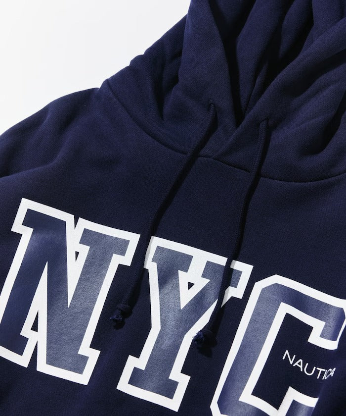 NAUTICA / 寬鬆學院LOGO 連帽衫