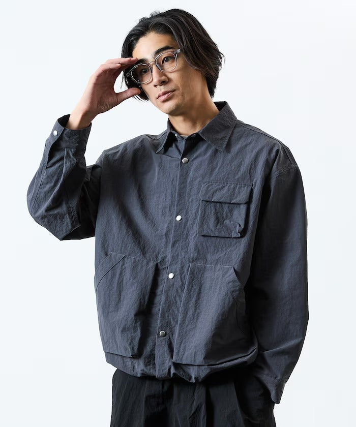 FREAK'S STORE / 大廓形機能口袋尼龍襯衫外套
