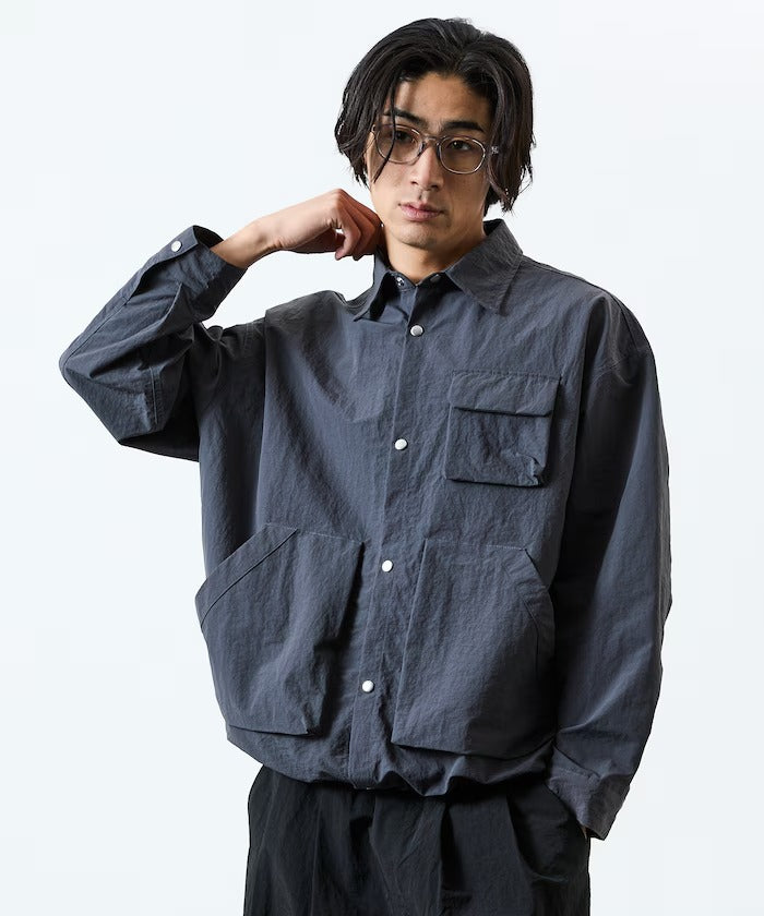 FREAK'S STORE / 大廓形機能口袋尼龍襯衫外套