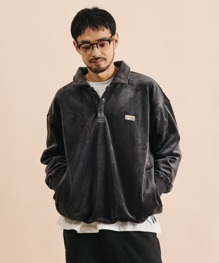 FREAK'S STORE / 寬鬆燈芯絨內刷毛 Polo衫