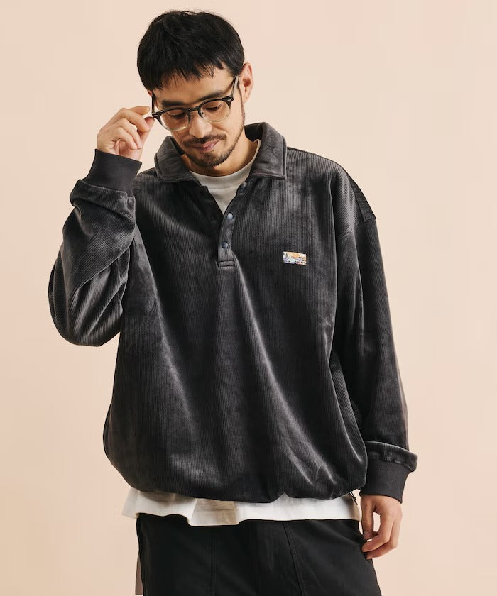 FREAK'S STORE / 寬鬆燈芯絨內刷毛 Polo衫