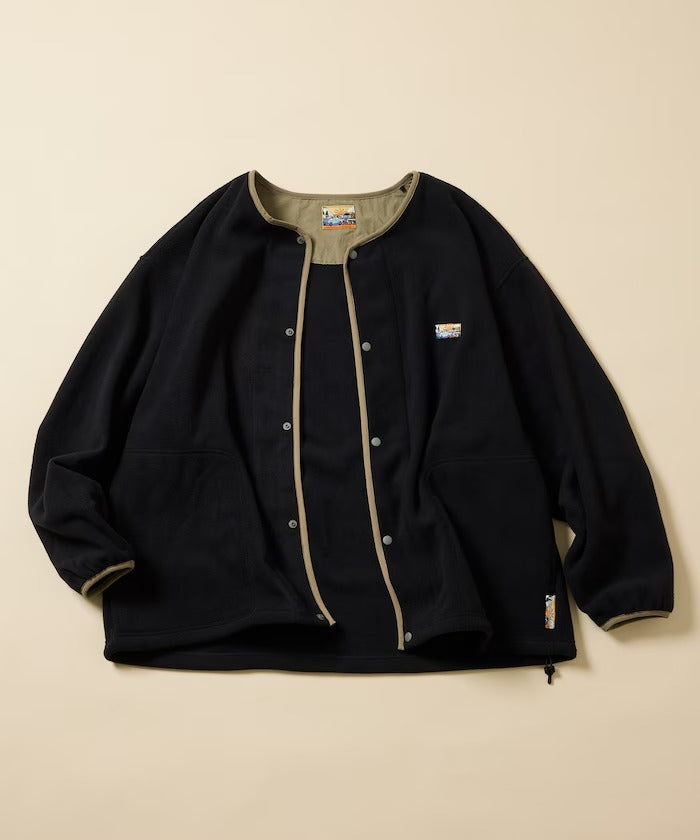 FREAK'S STORE / 寬鬆刷毛按扣開襟外套