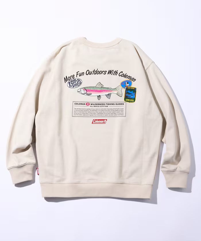 Coleman × FREAK'S STORE / 鱒魚釣具背印 圓領衫(日本聯名限定)
