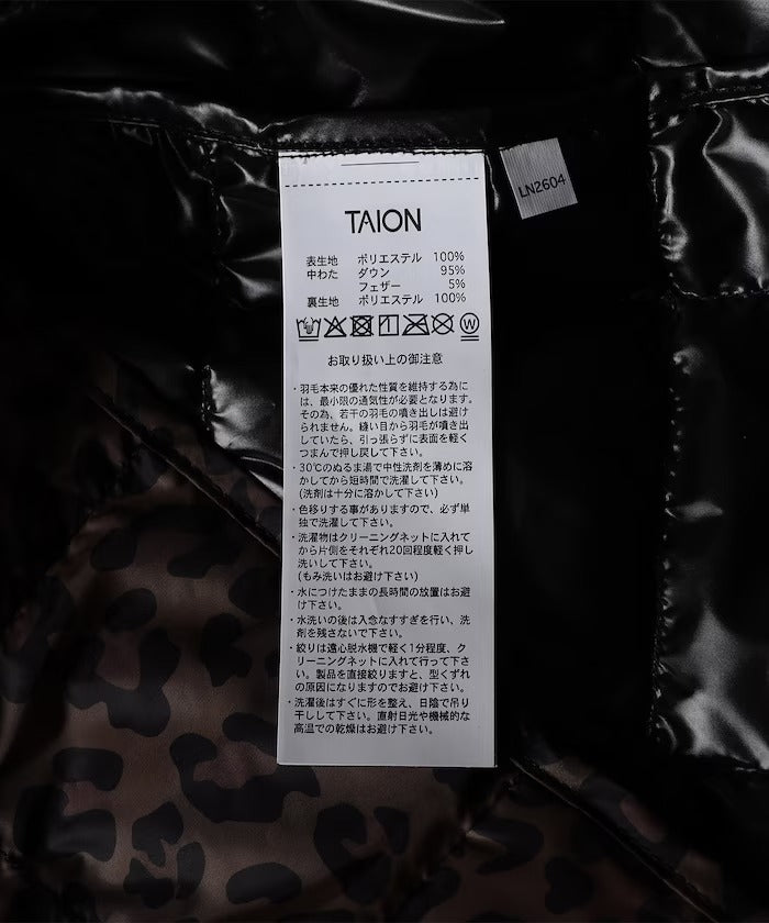 TAION / 圓領按扣內層 羽絨外套