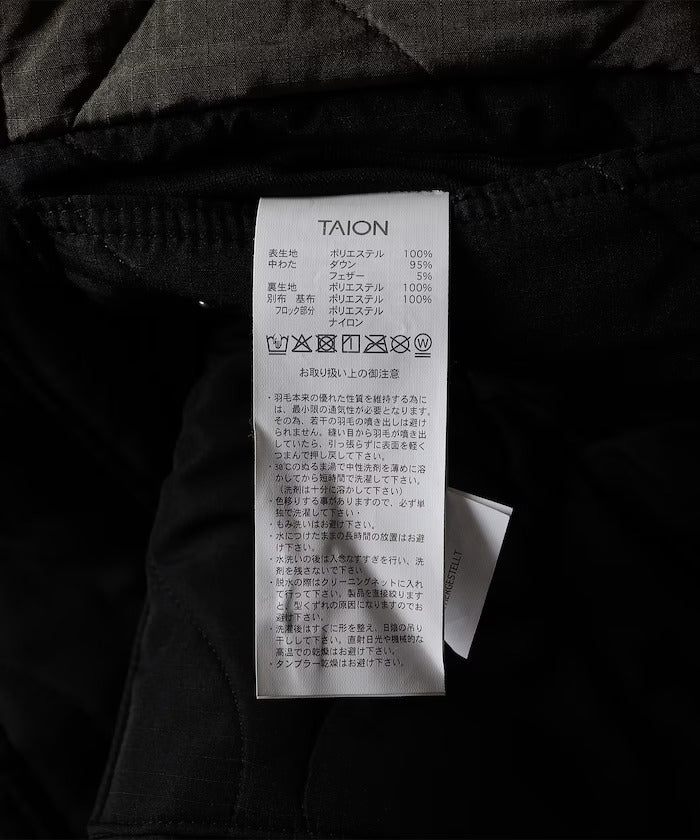 TAION / 軍風巴爾瑪肯領 羽絨外套