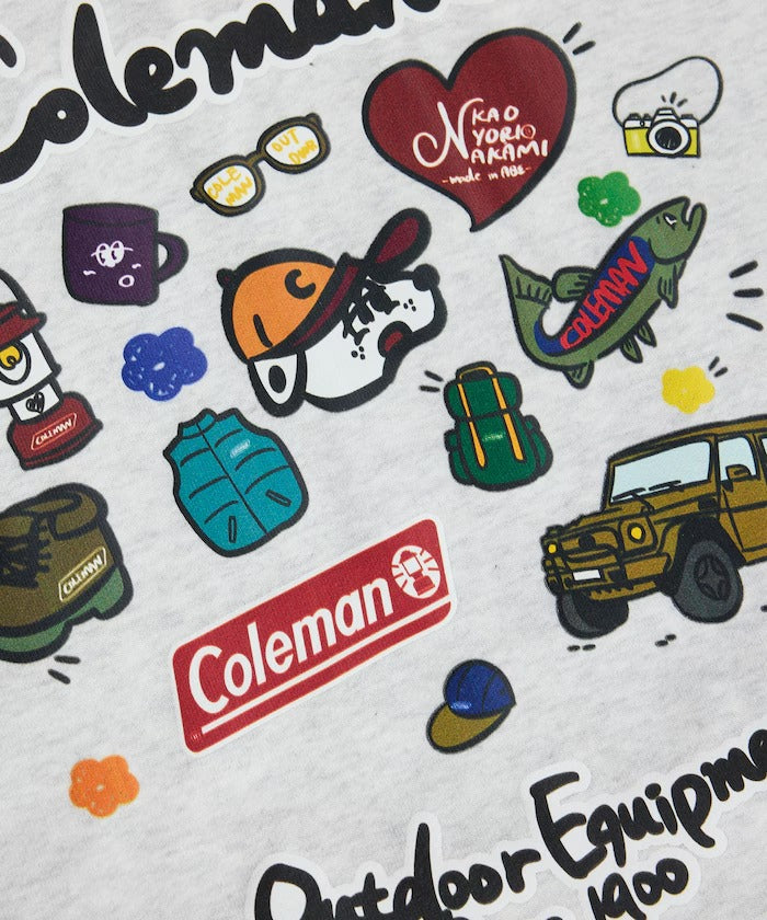 Coleman × kaoyorinakami / 戶外滿版圖案圓領衫(日本聯名限定)
