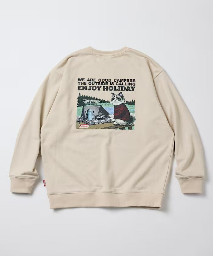 Coleman × FREAK'S STORE / 復古型錄貓咪圖案 圓領衫(日本聯名限定)
