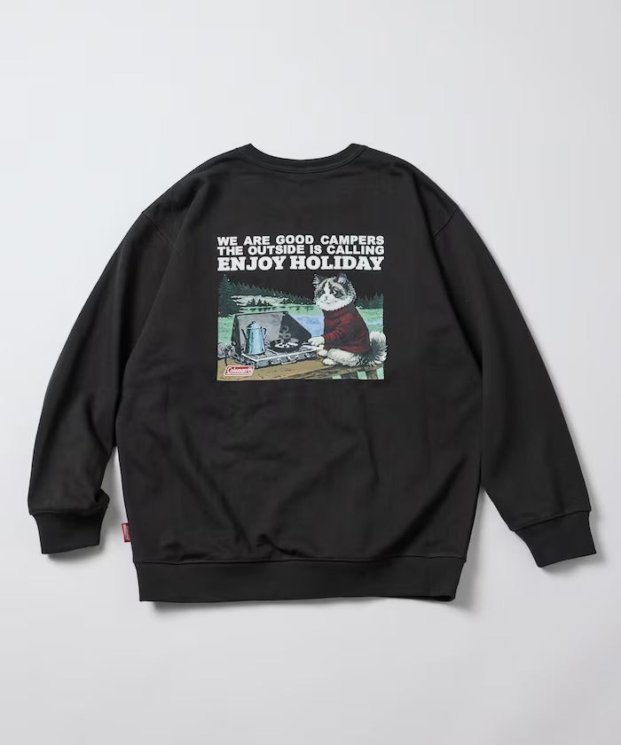 Coleman × FREAK'S STORE / 復古型錄貓咪圖案 圓領衫(日本聯名限定)