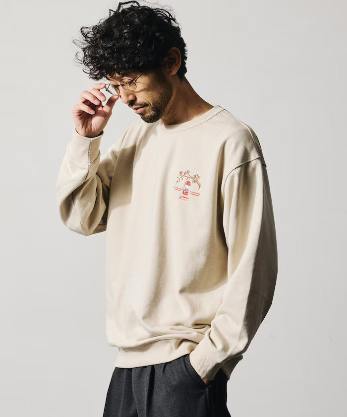 Coleman × FREAK'S STORE / 復古型錄貓咪圖案 圓領衫(日本聯名限定)